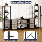 Yenlure LED TV Stand Bookshelf Combo - Image 6
