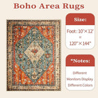 SERISSA 10x12 Washable Non Slip Boho Area Rug - Image 6
