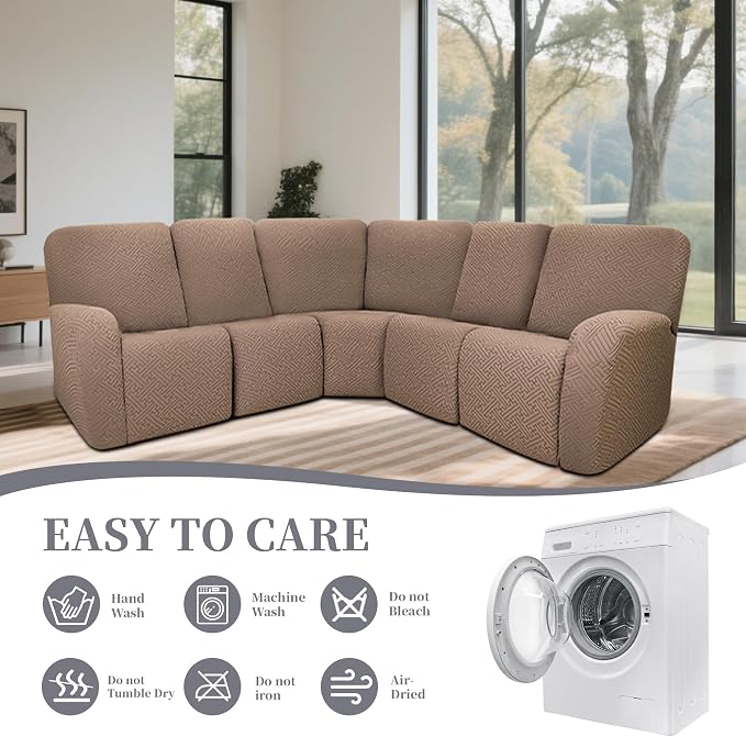 100% Waterproof Sectional Recliner Couch Covers - Image 8