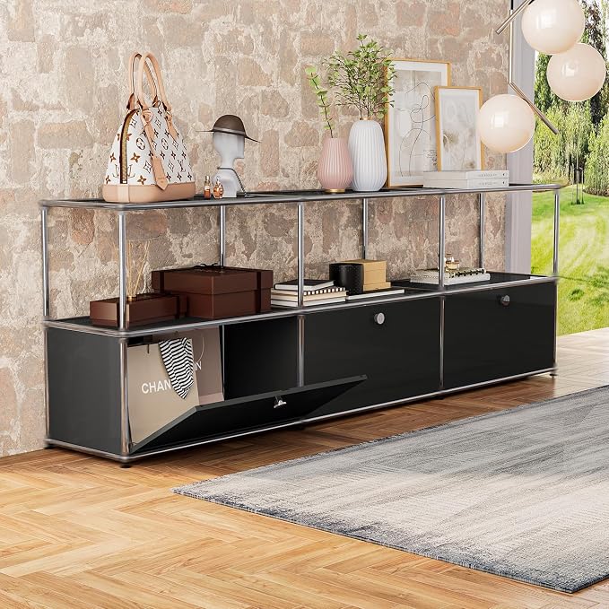 Modern Storage Cabinet Versatile Free-Standing Organizer - Image 7