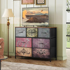 WLIVE 7 Drawer Dresser TV Stand, Entertainment Center, Media Console Table - Image 8