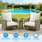 Outdoor Deep Seat & Back Cushion Set, 24 x 24 Inch Water Repellent and Fade - Image 3