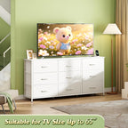 WLIVE 54''W Dresser for Bedroom, 65 inch TV, Wide Chest of Drawers - Image 5
