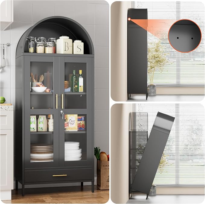 Metal Arched Display Cabinet - Image 7