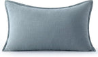 MIULEE Decorative Linen Lumbar Pillow Cover 12x20 Inch Blue Grey | Boho - Image 7