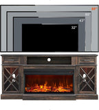 OKD 3-Sided Glass Farmhouse Fireplace TV Stand - Image 4