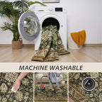 Area Rugs for Living Room, 4x6 Washable Rugs for Bedroom, Non-Slip Retro Floral - Image 4