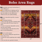 SERISSA 2x3 Washable Non Slip Boho Small Area Rug - Image 2