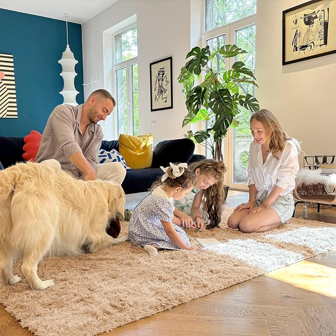 OLANLY 4x9 Area Rugs for Living Room Bedroom, Machine Washable Soft Fluffy - Image 6