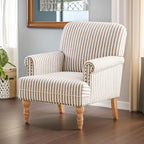 HUIMO Linen Fabric Accent Chair, Mid-Century Modern Armchair by HUIMO