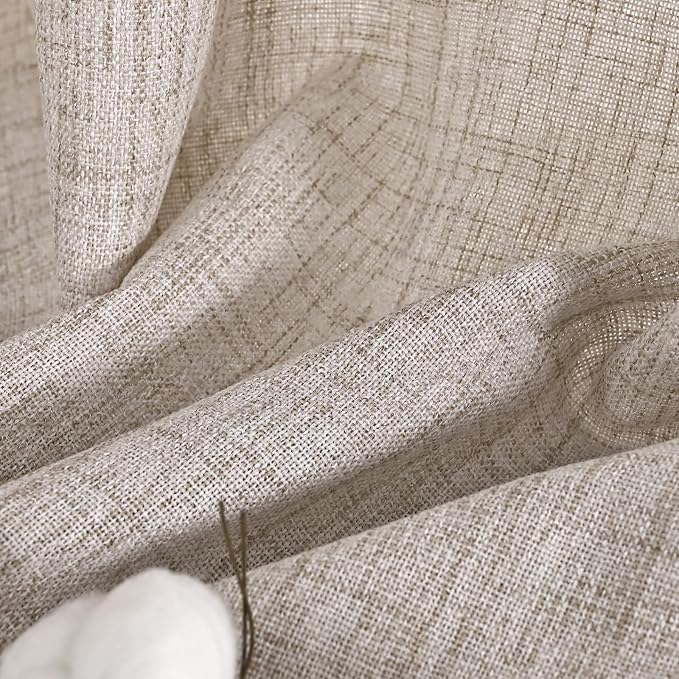 YoungsTex Natural Linen Curtains 45 Inch Length - Image 8