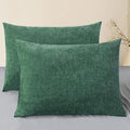 CaliTime Decorative Standard Throw Pillow Covers 26 X 20 Inches Dark Green | by CaliTime