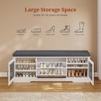 UPOSOJA Farmhouse Storage Bench - Image 6