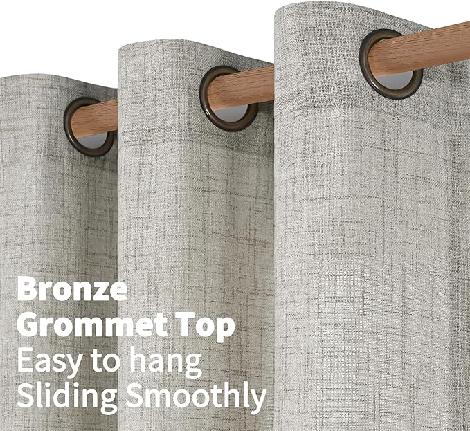 YoungsTex Dark Grey Linen Curtains - Image 4