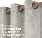 YoungsTex Dark Grey Linen Curtains - Image 4