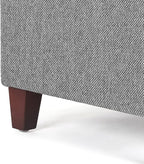 Adeco 17 Inch Square Linen Storage Ottoman - Image 7