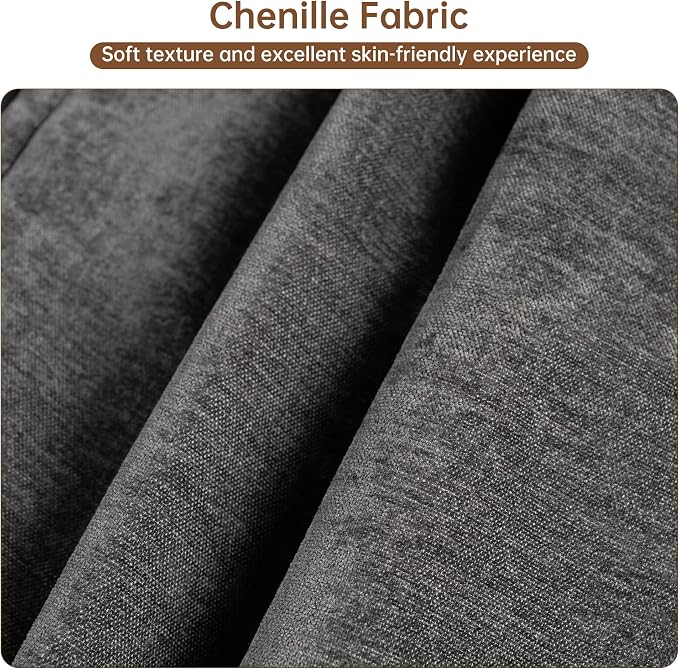 Sofa Bed, Apartment and Hotel, Dark Gray | Chenille Fabric - Image 5