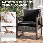 MIULEE Black Outdoor Seat Cushion 22x22 Inch Waterproof & 3 Year Fade Resistant - Image 6
