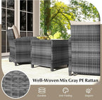 Tangkula 5 Pieces Patio Conversation Set, PE Wicker Rattan Outdoor Furniture Set - Image 7