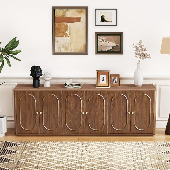 63'' Fluted Sideboard Buffet Cabinet - Image 6
