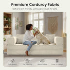 78.8" Convertible Sofa Bed, Corduroy Futon Couch - Image 6