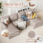 110" U-Shaped Sectional Sofa - Image 3