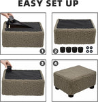 CAROLMADE Small Foot Stool Ottoman Footstool - Image 7