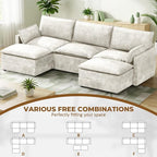 LEVELEVE 112.5" U-Shape Modular Sofa - Image 3