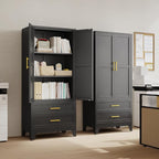 erosoei 71" H Metal Pantry Storage Cabinet, Office File Cabinets - Image 8