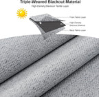 Joydeco Faux Linen Blackout Curtains - Image 2