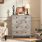 Joaxswe Farmhouse 5 Drawer Dresser - Image 11