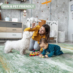 Aelenmu 9x12 Area Rugs for Living Room Washable Bedroom Dining Room Green | - Image 8