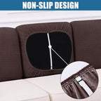 Smiry Waterproof Couch Cushion Covers, Stretch Jacquard Thick Sofa Cushion - Image 3