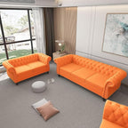 Chesterfield 3 Seater Sofa, Modern Velvet Tufted Couch 3 Seater - Image 6