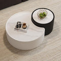 Modern Nesting Coffee Table Set of 2, Creative Moon Coffee and End Table Set by Henf