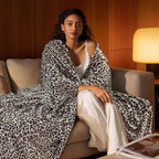 BEDELITE Fleece Blanket Soft Plush Twin Size Blanket White Leopard 60"x80" | - Image 3