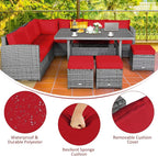 Tangkula 7 Pieces Patio Furniture Set, Outdoor Sectional Rattan Sofa Set - Image 7
