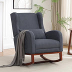 HCHAIRH Nursery Rocking Chair, Wingback Rocking Chair Nursery - Image 7