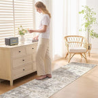 UERMEI 2x8 Washable Runner Rug for Hallway, Non Slip Low Pile Kitchen Carpet - Image 4