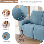 ALIECOM 100% Waterproof Recliner Sectional Couch Covers L Shape Stretch Corner - Image 6