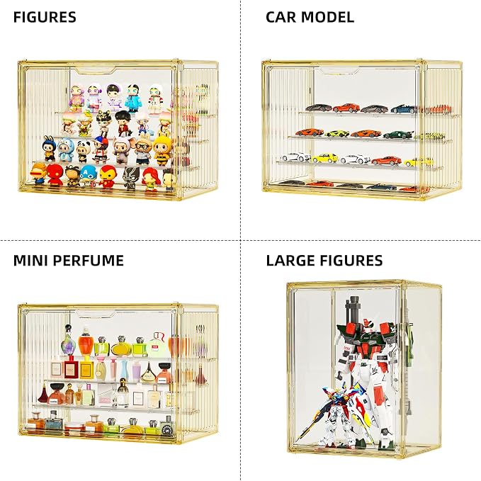 Clear Yellow Acrylic Figure Display Case - Image 4