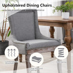 Modern Dining Chairs Set of 6, High Back Dining Chairs Side Chairs - Image 4