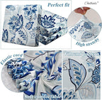 CALBODE 8pcs Floral Printed Stretchy Sofa Cushion Covers - Image 4