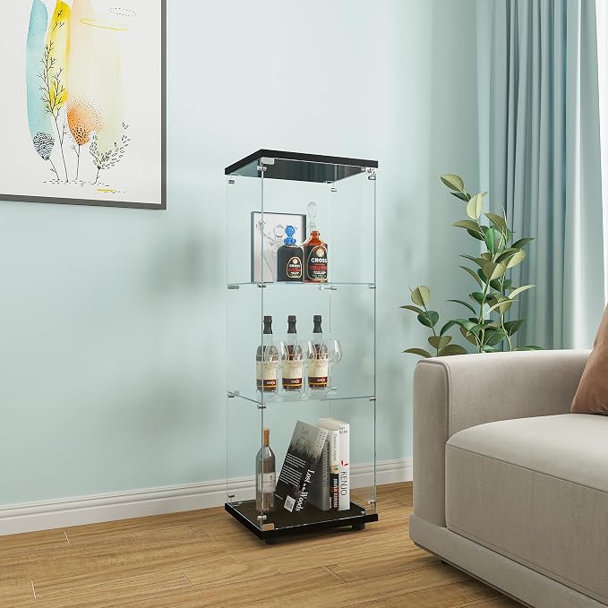 Beauty4U One-Door Glass Display Cabinet, Collection Display, Quick Installation by Beauty4U