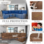 100% Waterproof Sectional Recliner Couch Covers - Image 6