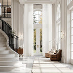 Extra Long Beige White Linen Curtains 126 Inch by Nanspring