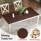 AMERLIFE 6-Piece Farmhouse Dining Table Set - Image 3