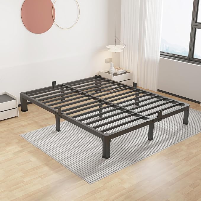 ROIL 7 inch King Size Bed Frame Metal Platform No Box Spring Needed by ROIL