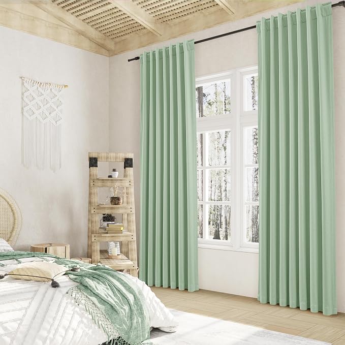 100% Blackout Curtains 84 Inch Length 2 Panels Set - Image 8