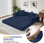 COMAX Futon Sofa Bed, 4‑in‑1 Convertible Sofa Bed, Folding Boneless Couches - Image 4